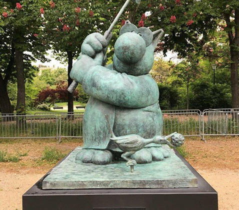Sculpture du Chat : Le golfeur
