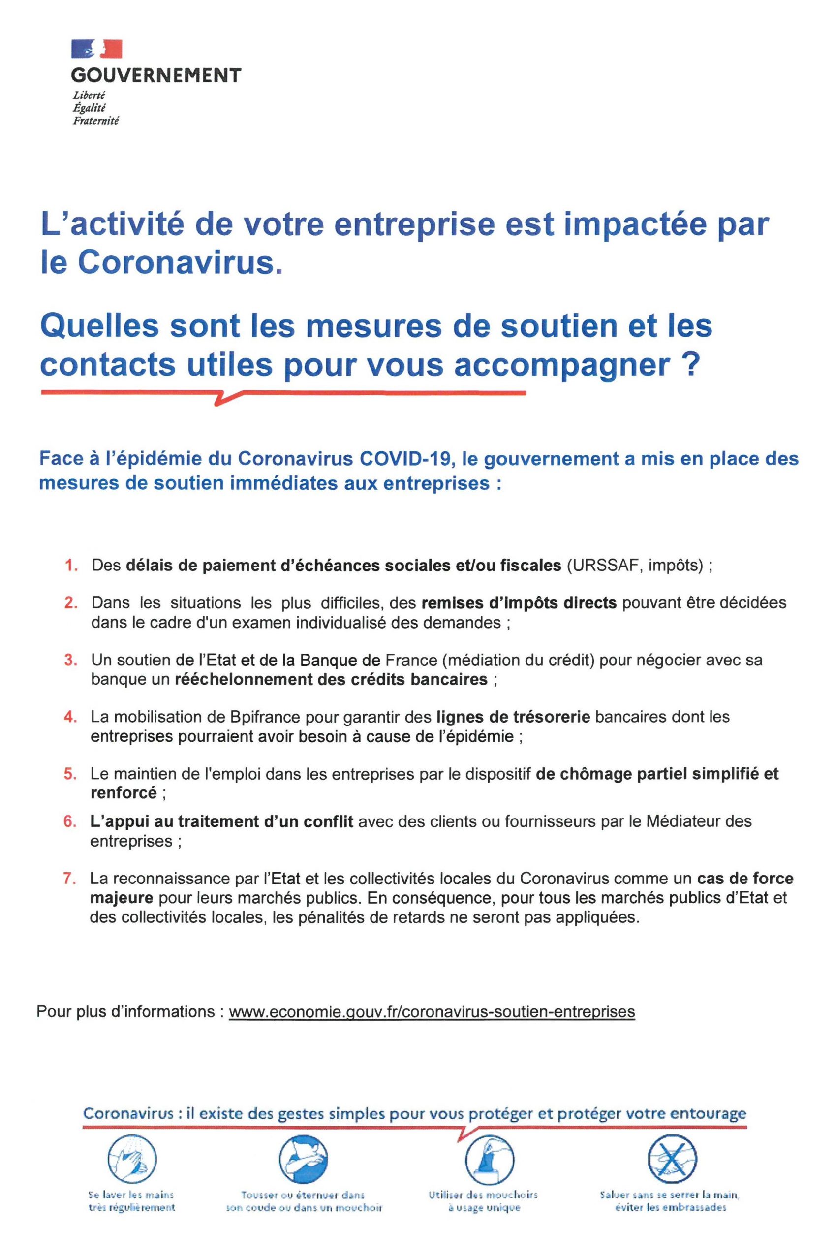 Démarches Coronavirus COVID 19 p2